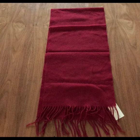 NWT burgundy cashmere scarf - Picture 1 of 4